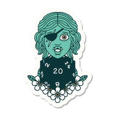 Yarım bir ork hırsızının çıkartması, doğal olarak 20 zar atıyor.