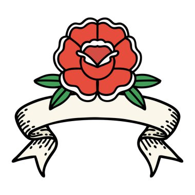 Geleneksel dövmeli çiçek bayrağı