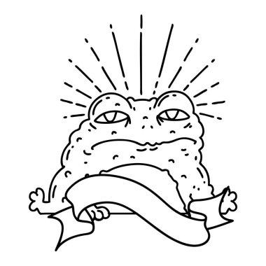 Siyah çizgili parşömen dövmeli karakteri