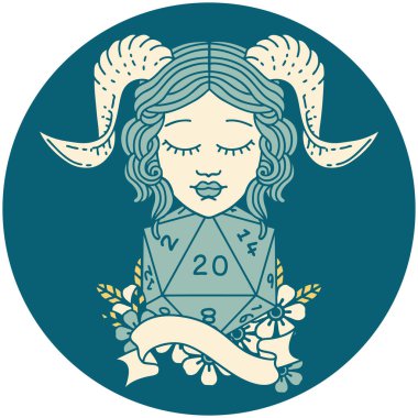 Retro Dövme Biçimi Doğal yirmilik zar atma ile düzenleme