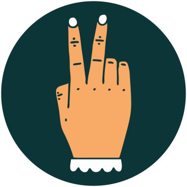 El kaldırma simgesi iki parmak hareketi