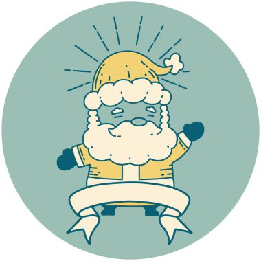 Dövme stili Noel Baba karakterinin simgesi