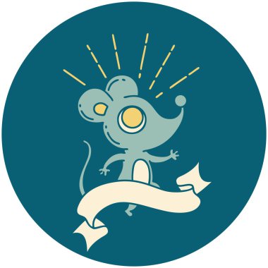 Dövme stili fare karakterinin simgesi