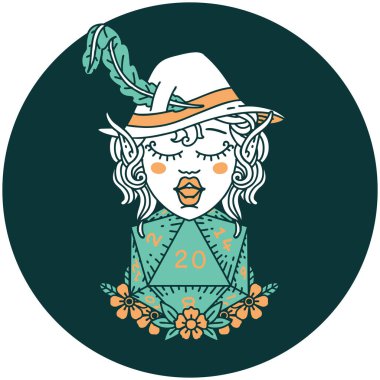 20 zarlı elf ozan karakteri simgesi