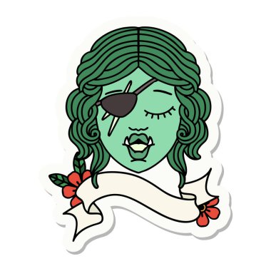 Bir Ork haydut karakterinin yüzü etiketi