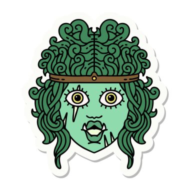 Ork barbar yüz çıkartması.