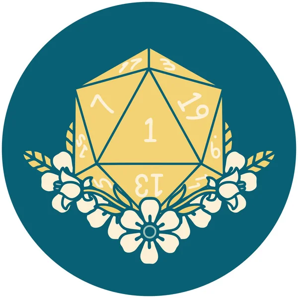 Retro Dövme Biçimi Doğal Zar Çiçek elementli