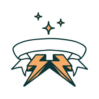 Yıldırım sancağıyla geleneksel dövme