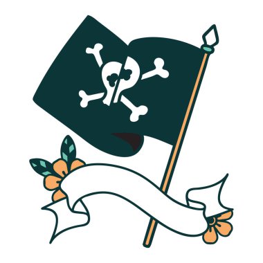 Geleneksel dövmeli korsan bayrağı