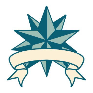 Yıldızlı geleneksel dövme.