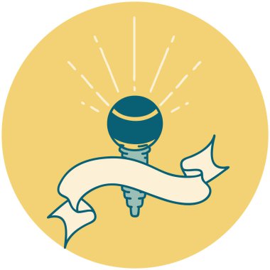 Dövme tarzı mikrofon simgesi