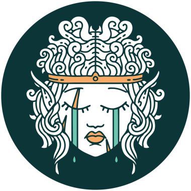 Ağlayan elf barbar karakter ikonu