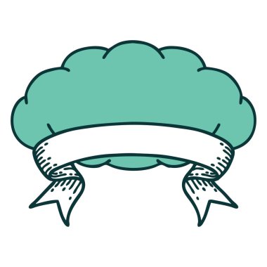 Gri bulutlu geleneksel dövme