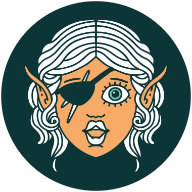 Cüce karakter yüzünün simgesi