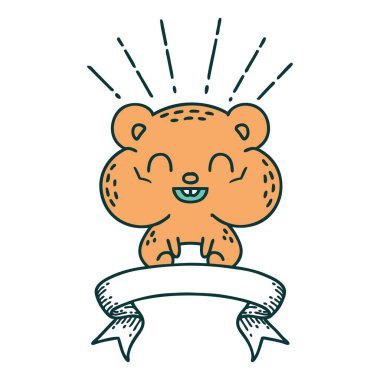 Dövme stili afiş Mutlu hamster