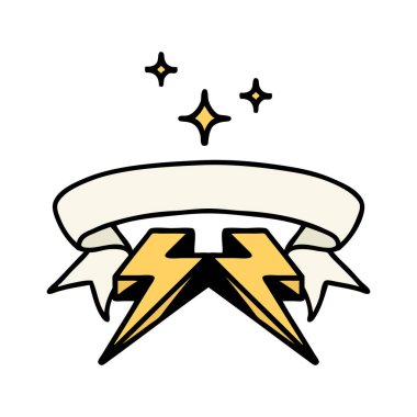 Yıldırım sancağıyla geleneksel dövme