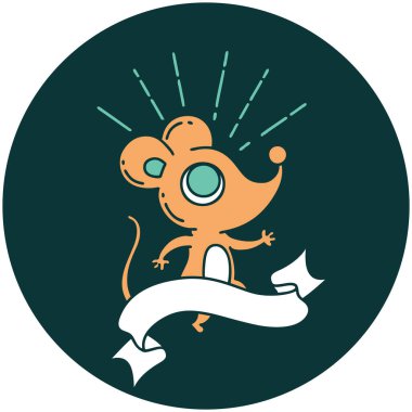 Dövme stili fare karakterinin simgesi