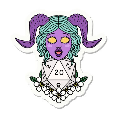 Doğal yirmilik zarla yapıştırılmış etiket.