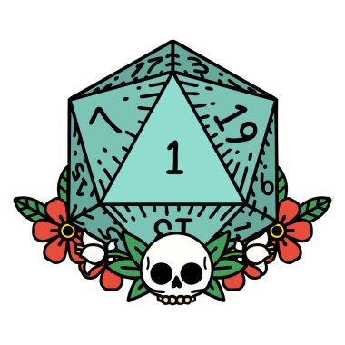 Retro Dövme Biçimi Doğal Zar Çiçek elementli