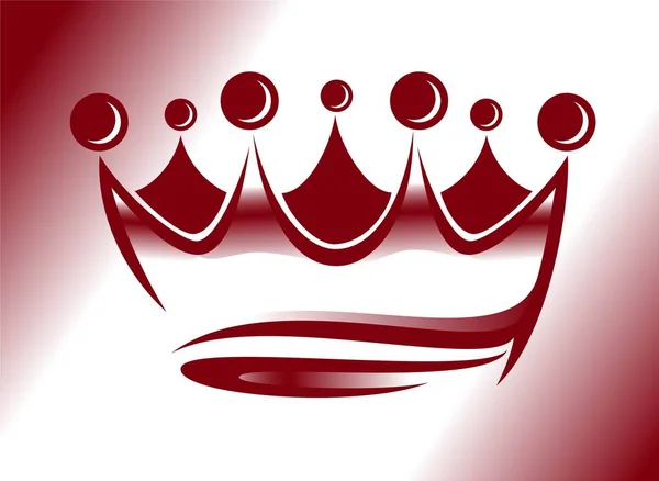 Abbildung Einer Braunen Krone Auf Weißem Hintergrund — Stockfoto