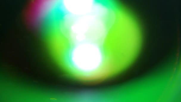 Lens Flare Zwarte Achtergrond — Stockvideo