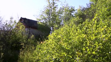 Köyde terk edilmiş bir ev.