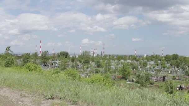 Vista Del Cementerio Rural — Vídeos de Stock