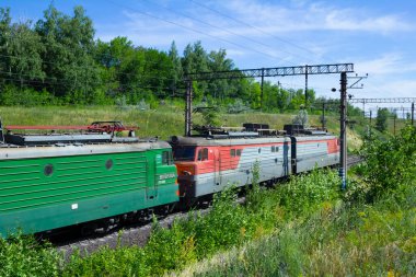 railways outdoors in the sunny day