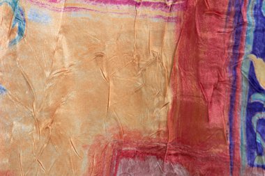 çok renkli buruşuk perde dokusu