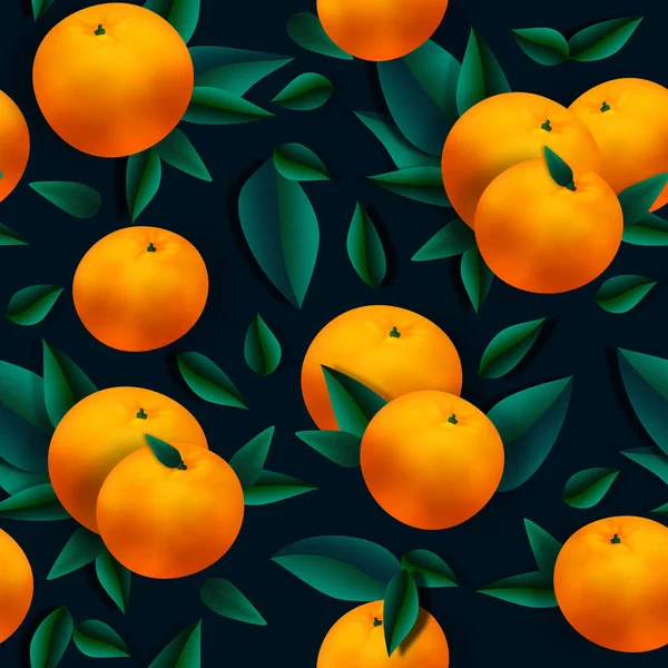 Koyu arkaplanda portakallı desen