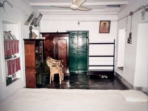 Samta Village, Howrah district, West Bengal, India May 2019 - The house museum (Sarat Smriti Mandir Kuthi), of famous Bengali novelist Sarat Chandra Chattopadhyay,and a heritage historical site of pro