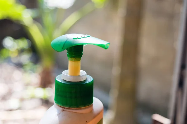 Onderdeel Van Handwas Ontsmetten Fles Handreiniger Reinigingsmiddel Voor Handen Wassen — Stockfoto