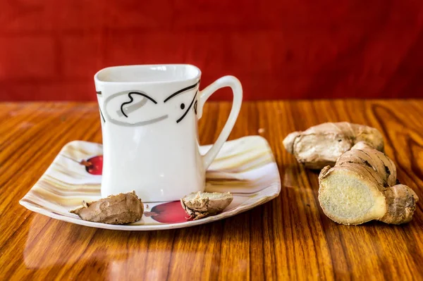 Zázvorový Čaj Adrak Chai Kořeněný Indický Čaj Adrak Wali Chai — Stock fotografie