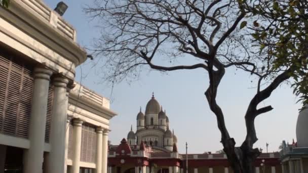 Dakshineswar Kali Mandir Temple Byggd Navaratna Eller Nio Spiror Stil — Stockvideo