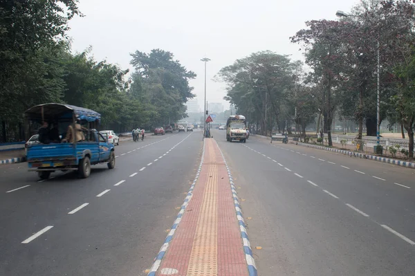 Paisagem Urbana Uma Manhã Nebulosa Inverno Kolkata Índia Sul Ásia — Fotografia de Stock