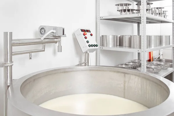 workplace for the production of cheese, tanks for making cheese