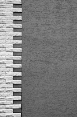 Tuğladan yapılmış dekoratif sıva. Dekoratif tuğlalarla sıvanmış duvar. Yaratıcılık için doku arkaplanı. 