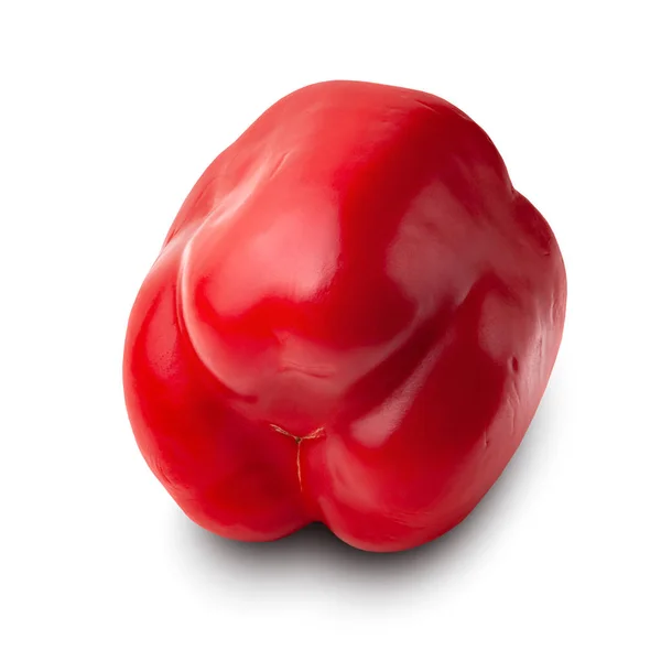 Sweet pepper. Red pepper. One bell pepper isolated on a white background. — Stock Photo, Image