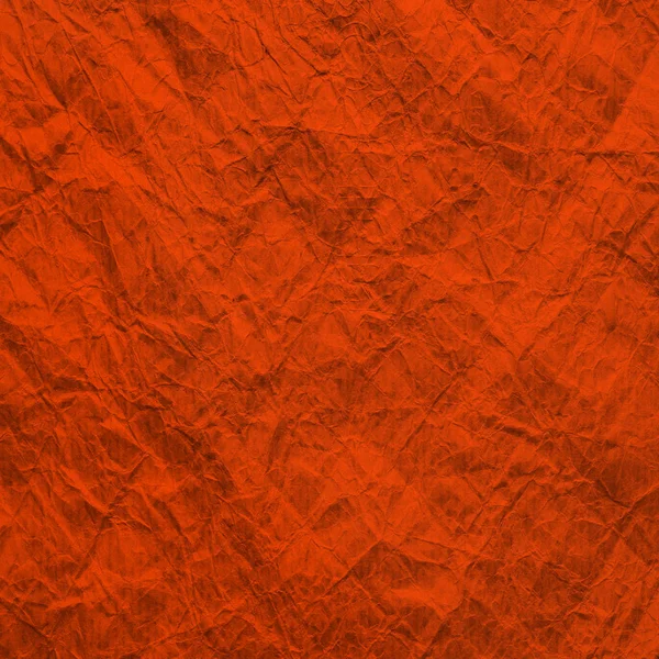 Orange shabby old paper. Texture rumpled craft paper Lush Lava color. Recycled paper background. — 스톡 사진