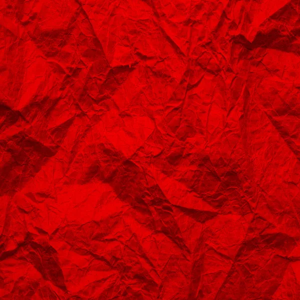 Red paper. Texture of the rumpled craft paper is red. Recycled paper background. — 스톡 사진