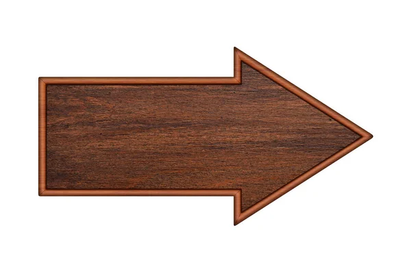 箭头标志 木制胶合板箭头标志 隔离在白色背景上 木制标牌 街道标志 — 图库照片