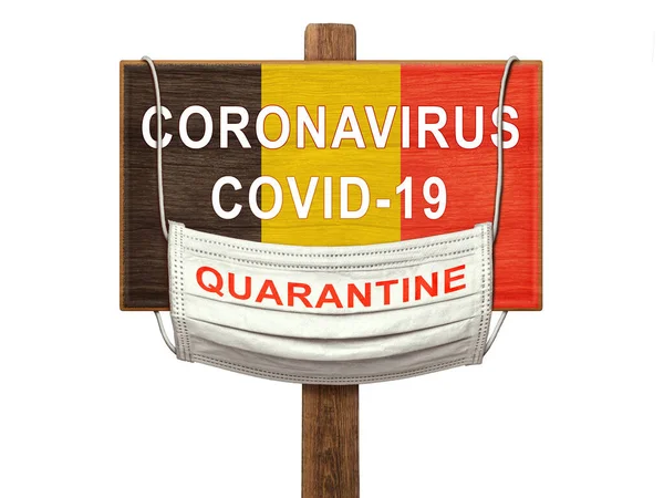 Καραντίνα Κατά Διάρκεια Μιας Πανδημίας Coronavirus Covid Στο Βέλγιο Ιατρική — Φωτογραφία Αρχείου