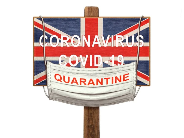 Καραντίνα Κατά Διάρκεια Μιας Πανδημίας Coronavirus Covid Στη Βρετανία Ιατρική — Φωτογραφία Αρχείου