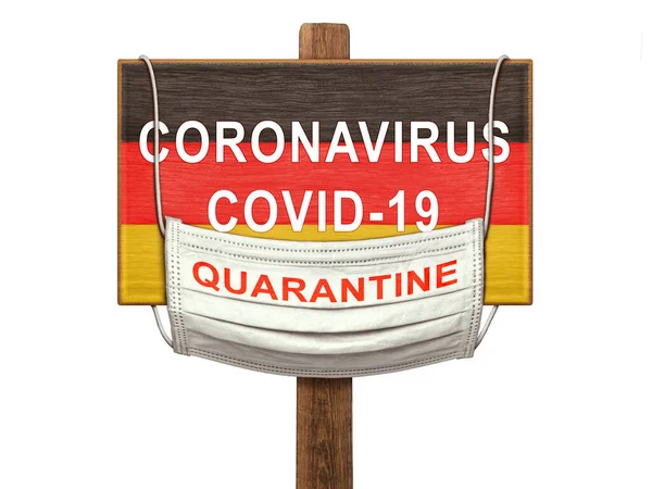 Καραντίνα Κατά Διάρκεια Μιας Πανδημίας Coronavirus Covid Στη Γερμανία Ιατρική — Φωτογραφία Αρχείου