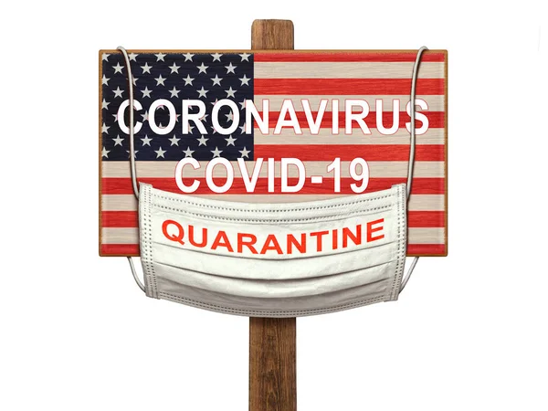 Quarantäne Während Einer Coronavirus Pandemie Covid Den Usa Eine Medizinische — Stockfoto