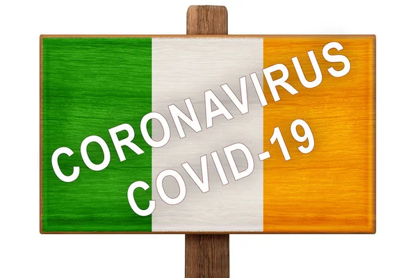 Quarantena Durante Una Pandemia Coronavirica Covid Irlanda Attenzione Scritta Una — Foto Stock