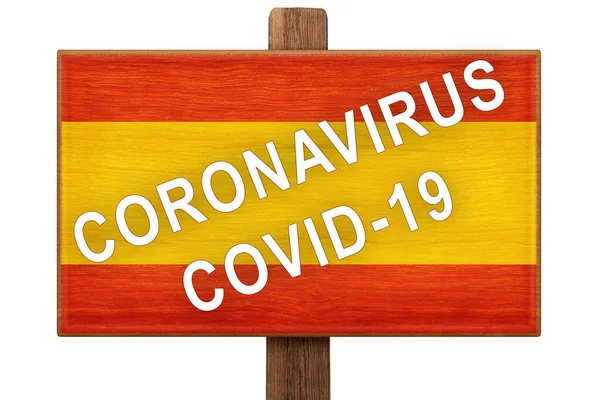 Quarantäne Während Einer Coronavirus Pandemie Covid Spanien Vorsicht Ist Auf — Stockfoto