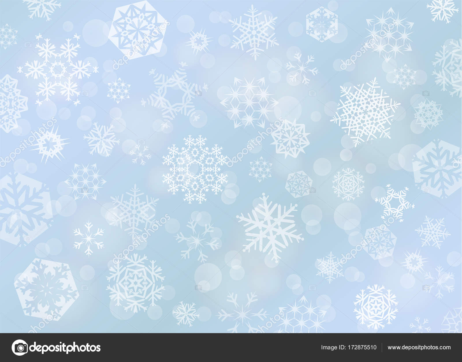 Christmas background with white snowflakes Stock Vector by