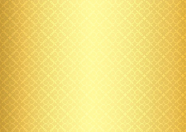 Fundo dourado de luxo com padrão ornamental Gráficos De Vetores