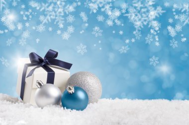 Mavi Noel arkaplanı